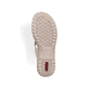 Beige Rieker Damen Pantoletten 60481-62 mit einem Klettverschluss. Schuh Laufsohle.