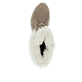 Beige Rieker Damen Schnürstiefel W0070-64 mit wasserabweisender TEX-Membran. Schuh von oben.