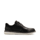 Schwarze Rieker Herren Schnürschuhe 04501-00 mit modernen Ziernähten. Schuh Innenseite.