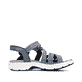 Blaue Rieker Damen Trekkingsandalen V9871-14 mit einem Elastikeinsatz. Schuh Innenseite.