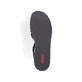 Schwarze Rieker Keilsandaletten 62949-00 mit Schmuckelementen sowie Gummizug. Schuh Laufsohle.