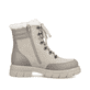 Hellbeige Rieker Damen Kurzstiefel Z8591-60 mit Reißverschluss sowie einer Profilsohle. Schuh Innenseite