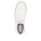 Weiße Rieker Herren Sneaker Low U2200-80 mit Schnürung sowie abriebfester Sohle. Schuh von oben.