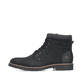 
Tiefschwarze Rieker Herren Schnürstiefel 33640-01 mit einer robusten Profilsohle. Schuh Außenseite