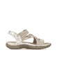 Beige Rieker Damen Trekkingsandalen 64888-60 mit einem Klettverschluss. Schuh Innenseite.
