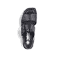 Sandalettes Ã  lanières Rieker noires femme 62663-01 avec boucle tendance. Chaussure vue de dessus.