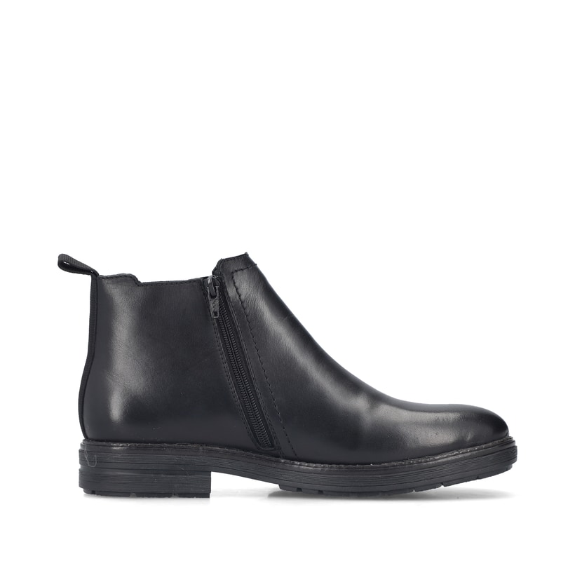 Schwarze Rieker Herren Chelsea Boots 33484-00 aus Glattleder. Schuh Innenseite.