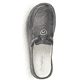 Schwarze Rieker Damen Clogs 46393-00 mit Gummizug sowie extra weicher Decksohle. Schuh von oben.