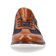 Braune Rieker Herren Schnürschuhe 14410-24 mit der Komfortweite G 1/2. Schuh von vorne.