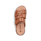 Braune Rieker Herren Pantoletten 21473-24 mit einem Klettverschluss. Schuh von oben.