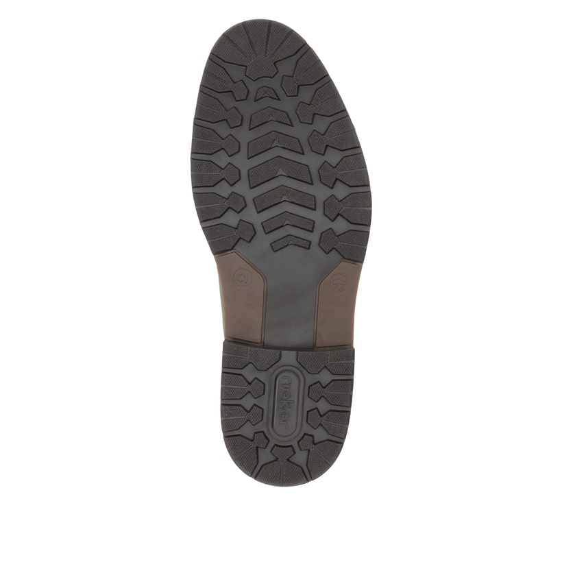 Chaussures à lacets Rieker vertes pour homme 13700-54 avec largeur G 1/2. Semelle extérieure de la chaussure.