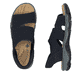 Blaue vegane Rieker Damen Trekkingsandalen 68895-14 mit Ready2GO Slip-in Feature. Schuh von oben, liegend.