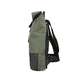 Rieker Rucksack H1426-52 in Grün mit Innenfach, mattem Finish, Reißverschluss und Handyfach. Linksseitig.