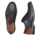 Blaue Rieker Herren Schnürschuhe 10308-14 mit der Komfortweite G 1/2. Schuh von oben, liegend.