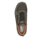 Grüne Rieker Herren Sneaker Low 04301-54 mit einem Reißverschluss. Schuh von oben.