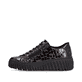 Dunkelbraune Rieker Damen Sneaker Low N2555-25 mit einem Reißverschluss. Schuh Außenseite.