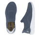 Chaussons Rieker bleus pour femme M5072-10 avec bande élastique. Chaussure vue de dessus, couchée.