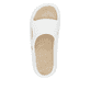 Weiße Rieker Herren Pantoletten U3350-80 mit ultraleichter und flexibler Sohle. Schuh von oben.