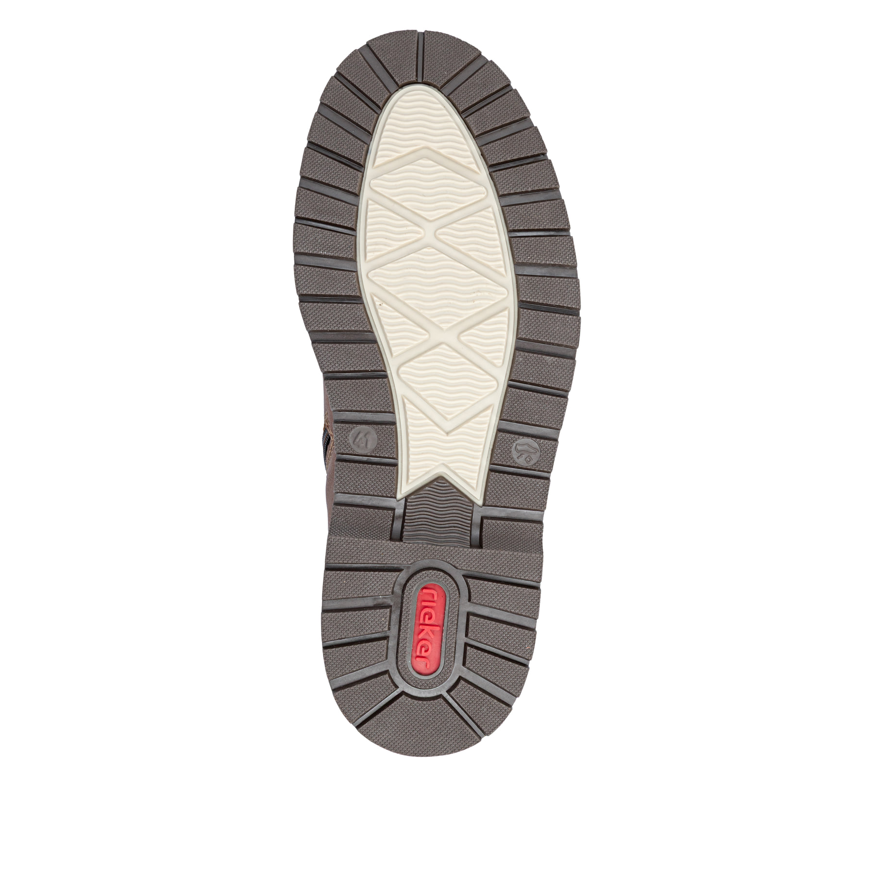 Braune Rieker Herren Schnürstiefel F3800-24 mit wasserabweisender TEX-Membran. Schuh Laufsohle.