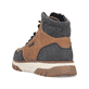 Braune Rieker Herren Schnürstiefel B9340-24 mit wasserabweisender TEX-Membran. Schuh von hinten.