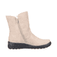 
Tiefschwarze Rieker Damen Kurzstiefel Z68M1-01 mit einer schockabsorbierenden Sohle. Schuh seitlich schräg
