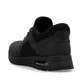 Schwarze Rieker Herren Slipper B1053-00 mit Rieker Air Sohlenfenster. Schuh von hinten.