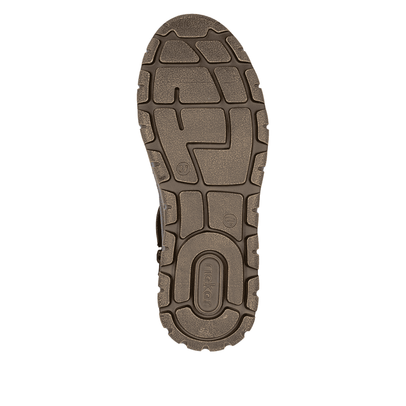 Rote Rieker Damen Kurzstiefel N1353-35 aus Glattleder. Schuh Laufsohle.