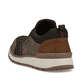 Grüne Rieker Herren Slipper B9051-54 mit Elastikeinsatz sowie Extraweite H. Schuh von hinten.