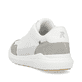 Weiße Rieker Herren Sneaker Low U1104-80 mit Schnürung sowie flexibler Sohle. Schuh von hinten.