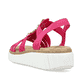 Rosane Rieker Damen Riemchensandalen 63249-31 mit Schmuckelementen. Schuh von hinten.
