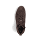 Dunkelbraune Rieker Herren Schnürstiefel 38549-25 aus Rauleder. Schuh von oben.