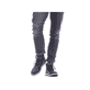 
Asphaltschwarze Rieker Herren Schnürstiefel 38441-01 mit einer robusten Profilsohle. Schuh am Fuß