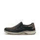 Blaue Rieker Herren Slipper 03365-14 mit einem Gummizug sowie der Extraweite H. Schuh Außenseite.