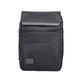 Sac Ã  dos Rieker H5102-01 noir avec rabat Ã  fermeture magnétique, compartiment rembourré pour ordinateur portable et bretelles ajustable. Devant.