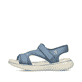Blaue Rieker Damen Trekkingsandalen V2166-10 mit einem Klettverschluss. Schuh Außenseite.