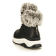 Schwarze Rieker Damen Schnürstiefel W0063-00 mit wasserabweisender TEX-Membran. Schuh von hinten.