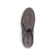 Braune Rieker Herren Clogs B0760-25 mit einem Gummizug sowie der Komfortweite G. Schuh von oben.