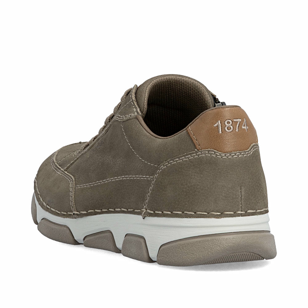 Braune Rieker Herren Schnürschuhe 15900-25 aus Glattleder. Schuh von hinten.
