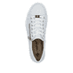 Weiße Rieker Damen Sneaker Low L59L1-83 mit einem Reißverschluss. Schuh von oben.