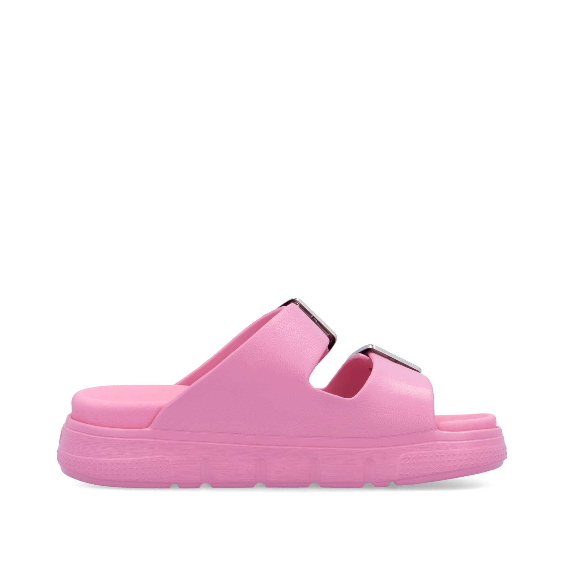 Rosane Rieker Damen Pantoletten P2180-34 mit Schnallen sowie ultraleichter Sohle. Schuh Innenseite.