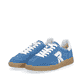 Baskets basses Rieker bleues pour homme U2200-12 avec lacets. Chaussures inclinées sur le côté.