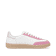 Weiße Rieker Damen Sneaker Low W2200-86 mit Schnürung sowie abriebfester Sohle. Schuh Innenseite.