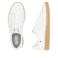 Weiße Rieker Herren Sneaker Low U2200-80 mit Schnürung sowie abriebfester Sohle. Schuh von oben, liegend.