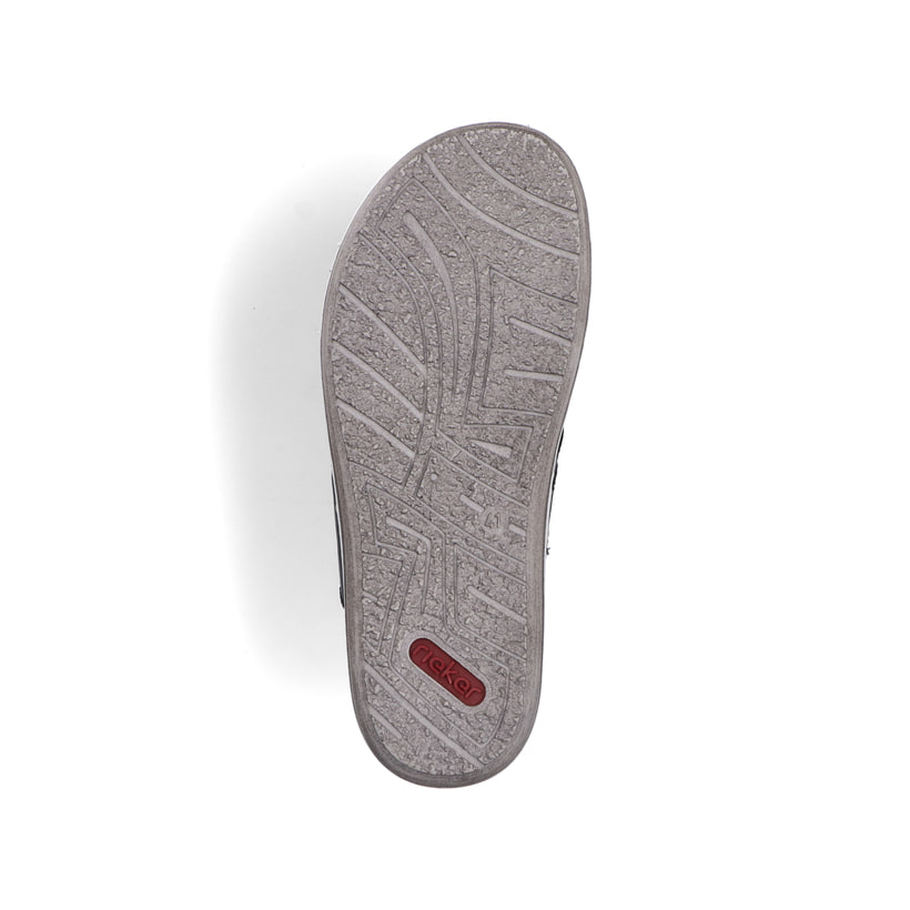 Schwarze Rieker Herren Pantoletten 21082-00 mit der Komfortweite G. Schuh Laufsohle.