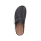 Schwarze Rieker Herren Clogs 20394-00 aus Glattleder mit Schnallen. Schuh von oben.