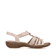Rosane Rieker Damen Riemchensandalen 60855-31 mit Schmuckelementen. Schuh Innenseite.