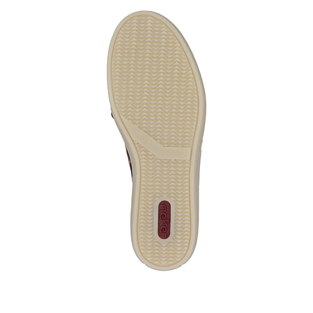 Mehrfarbige Rieker Damen Schnürschuhe L5905-91 mit angesagtem Animal-Print. Schuh Laufsohle.
