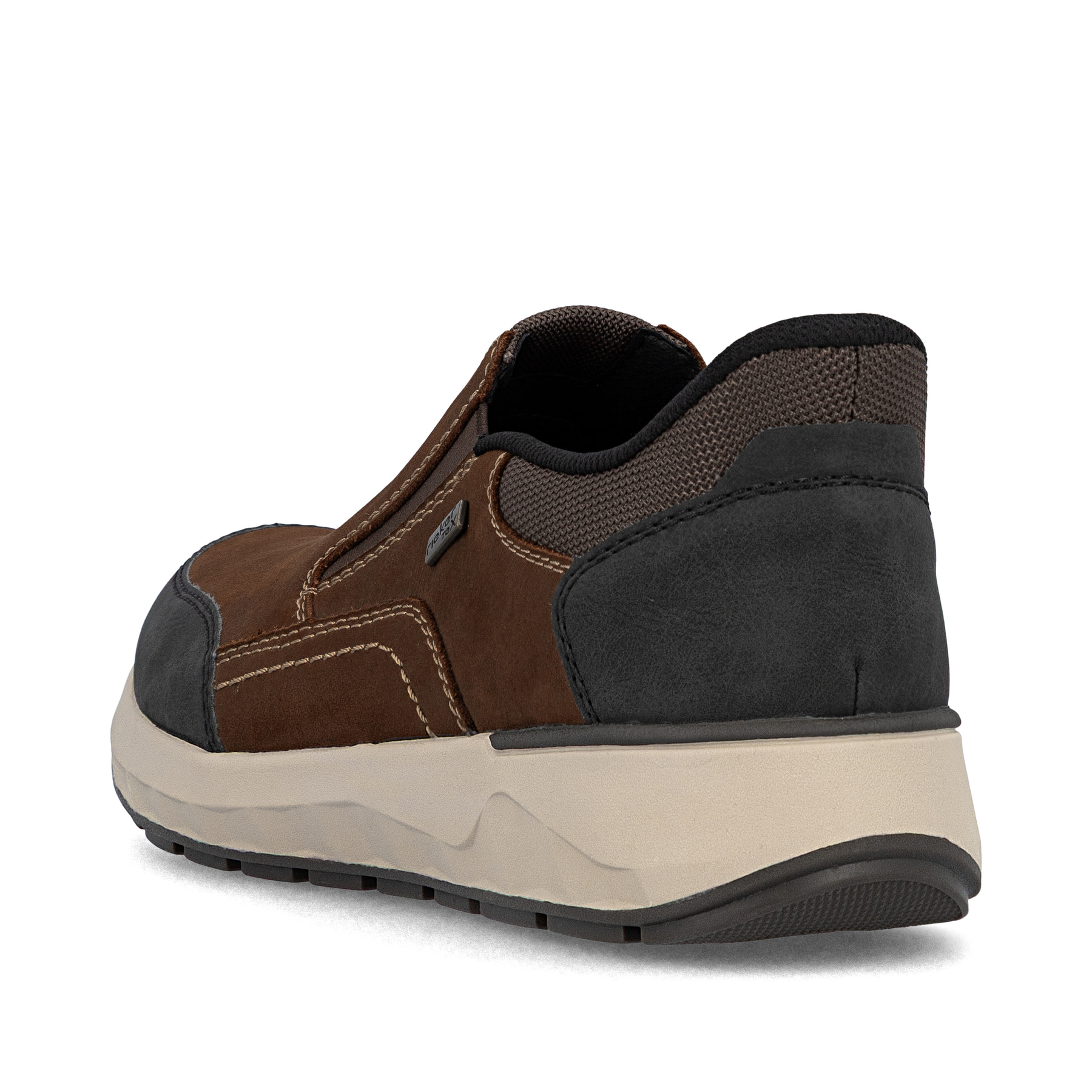 Mocassins Rieker marron pour homme 11551-22 en cuir suédé. Chaussure vue de dessus.