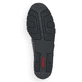 Mocassins Rieker rouges femme 537C0-35 en cuir lisse avec motif cachemire. Semelle extérieure de la chaussure.