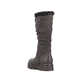 Braune Rieker Damen Hochschaftstiefel 73291-25 mit wasserabweisender TEX-Membran. Schuh von hinten.